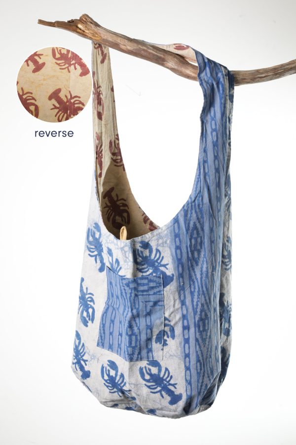 Reversible Block Print Lobster Bag Online now
