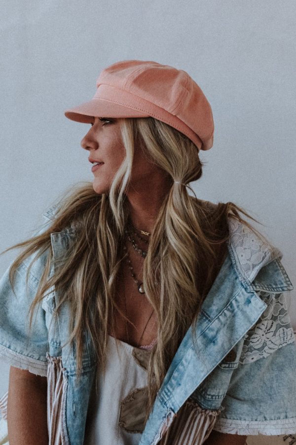 Figueroa Bloom Newsboy Hat - Orange Online now - Image 2