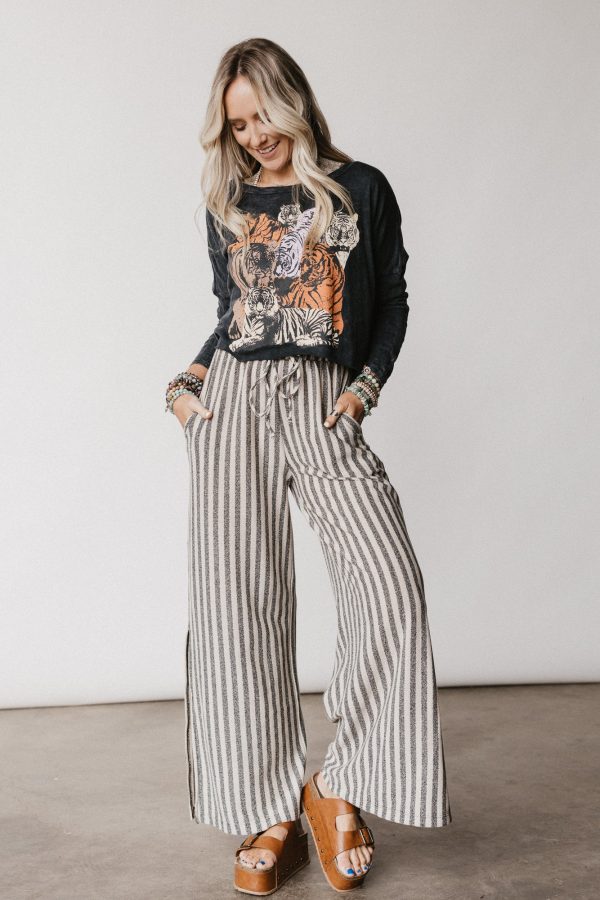The Nest Ibiza Breeze Drawstring Pants - Taupe Black Discount - Image 4