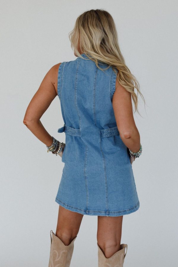Alexandra Denim Dress - Light Wash For Discount - Image 3