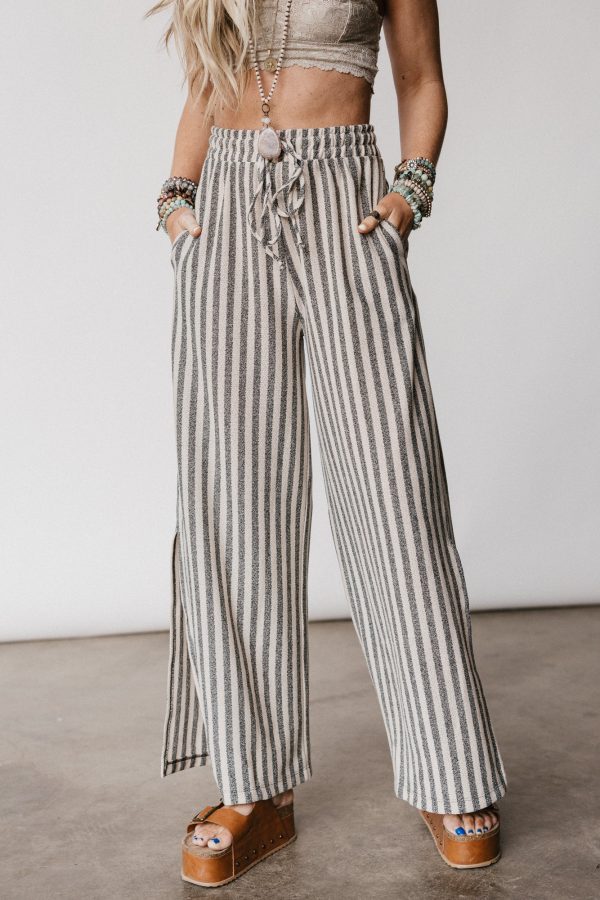 The Nest Ibiza Breeze Drawstring Pants - Taupe Black Discount - Image 2