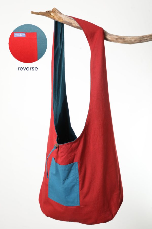 Reversible Color Block Bag For Discount