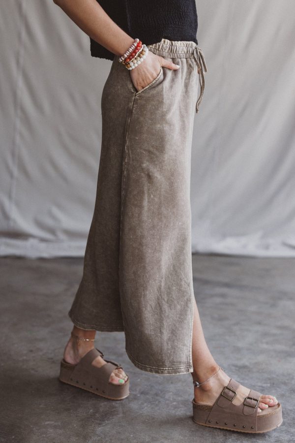 Sunfade Front Slit Maxi Skirt - Mocha Discount - Image 3