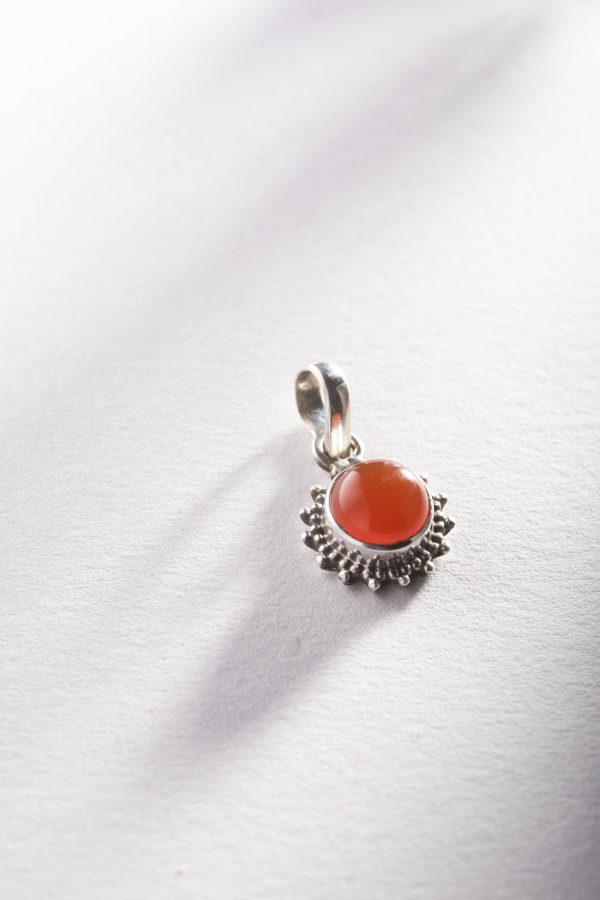 Padme Petit Round Gemstone Pendant Sale - Image 2