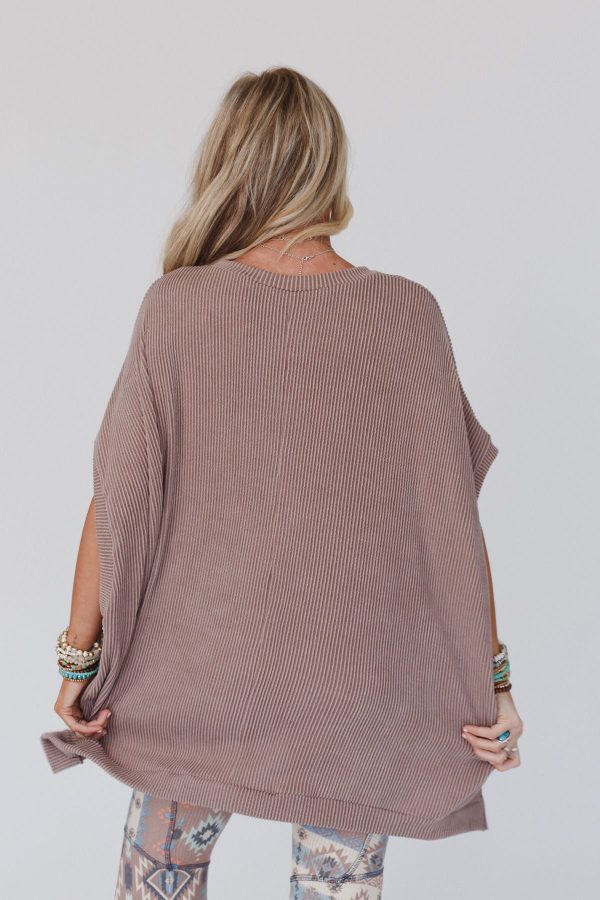 The Nest Moon Glow Texture Knit Top - Acorn For Discount - Image 5