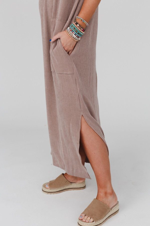 The Nest Easy Days Maxi Slit Tee Dress - Acorn Discount - Image 4