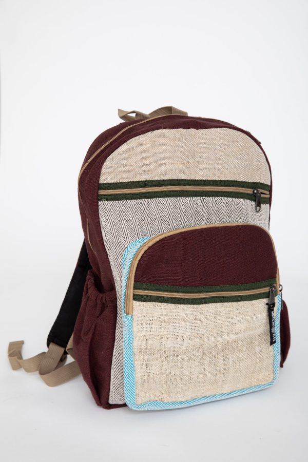 Bhanga Hemp Backpack with Laptop Compartment For Sale - Image 4