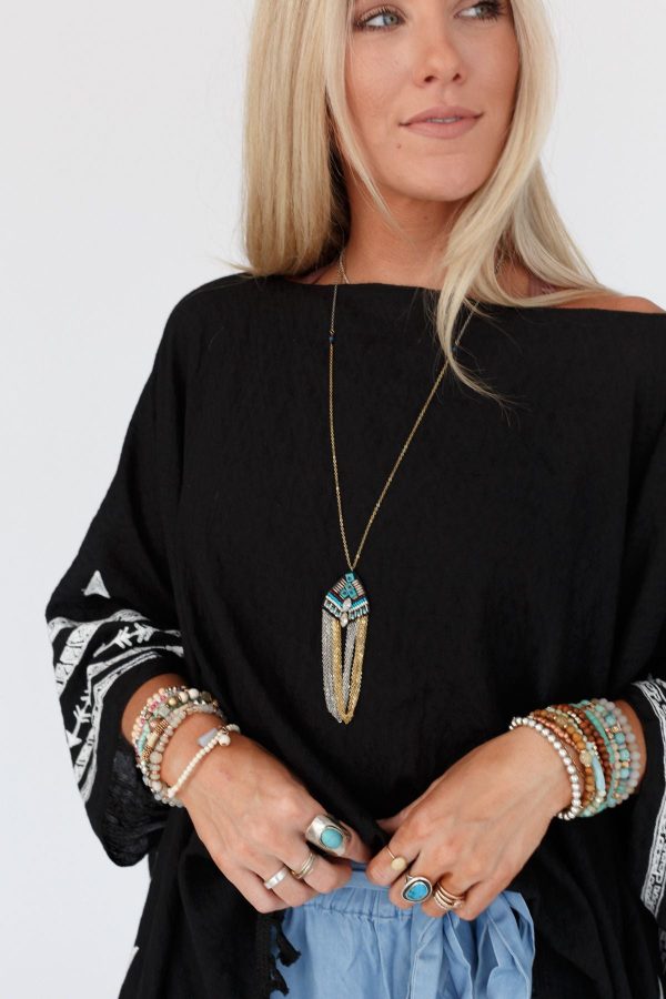 By Sea Medallion Necklace - Turquoise Online Sale - Image 5