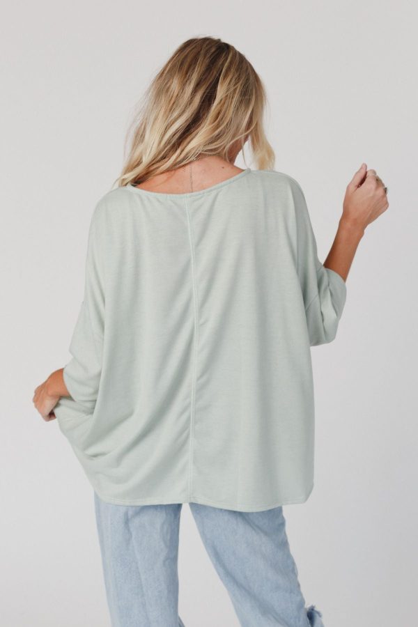 The Nest Cozy Cool Oversized Tee - Sage Discount - Image 5