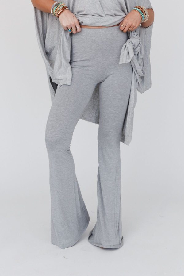 Wren Tunic and Cher Flare Set - Heather Gray For Cheap - Image 4