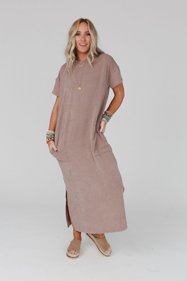 The Nest Easy Days Maxi Slit Tee Dress - Acorn Discount - Image 5
