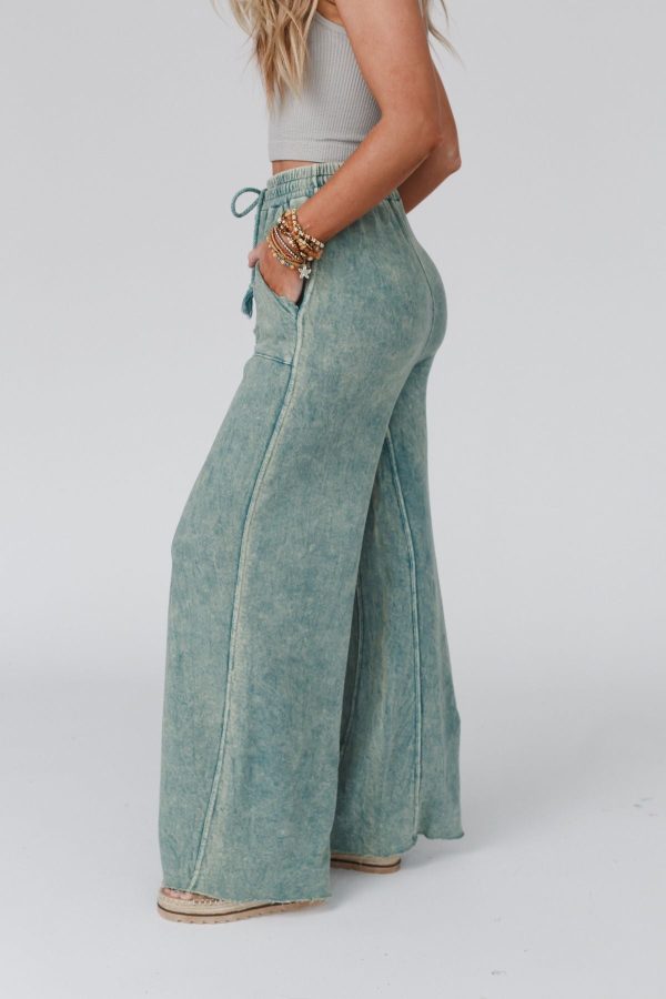 Relaxing Robin Wide Leg Pant - New Teal Sale - Image 3