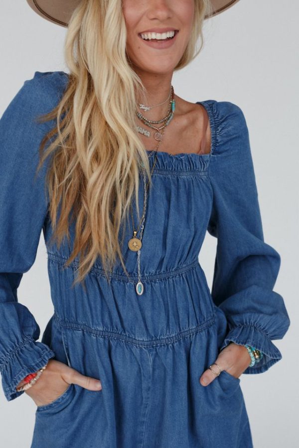 Indigo Breeze Smocked Romper - Blue Discount - Image 2
