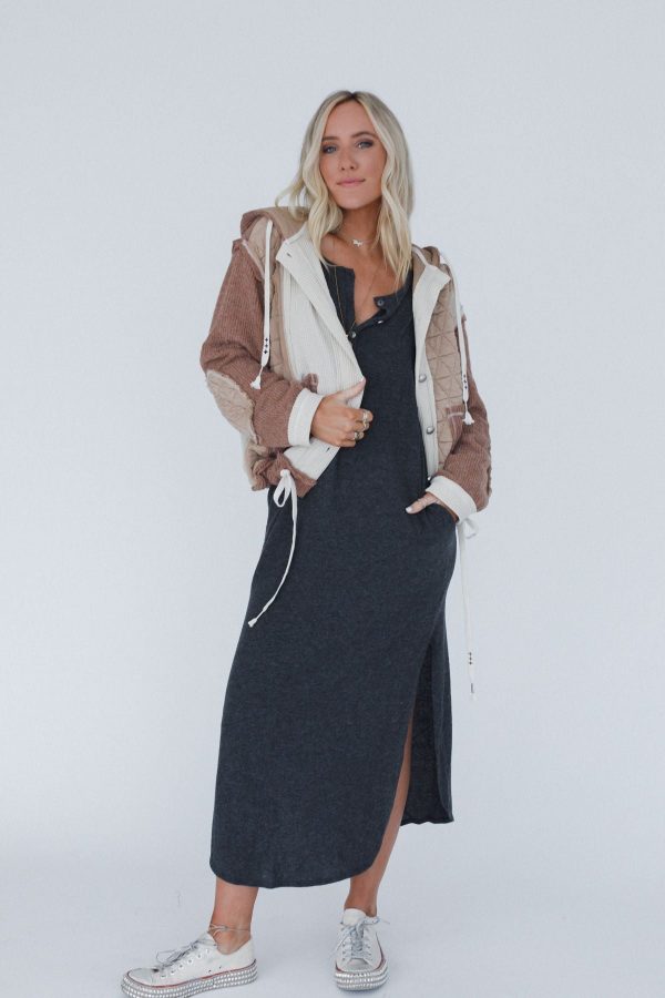 Leighton Button Up Jacket - Chocolate Discount - Image 3
