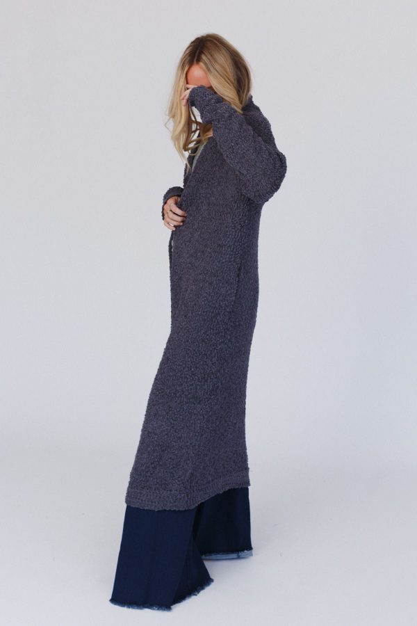 Wednesday Duster Cardigan - Charcoal For Cheap - Image 3