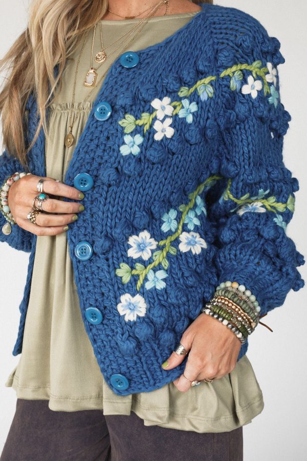Just Dreamy Cardigan - Teal Hot on Sale - Image 2