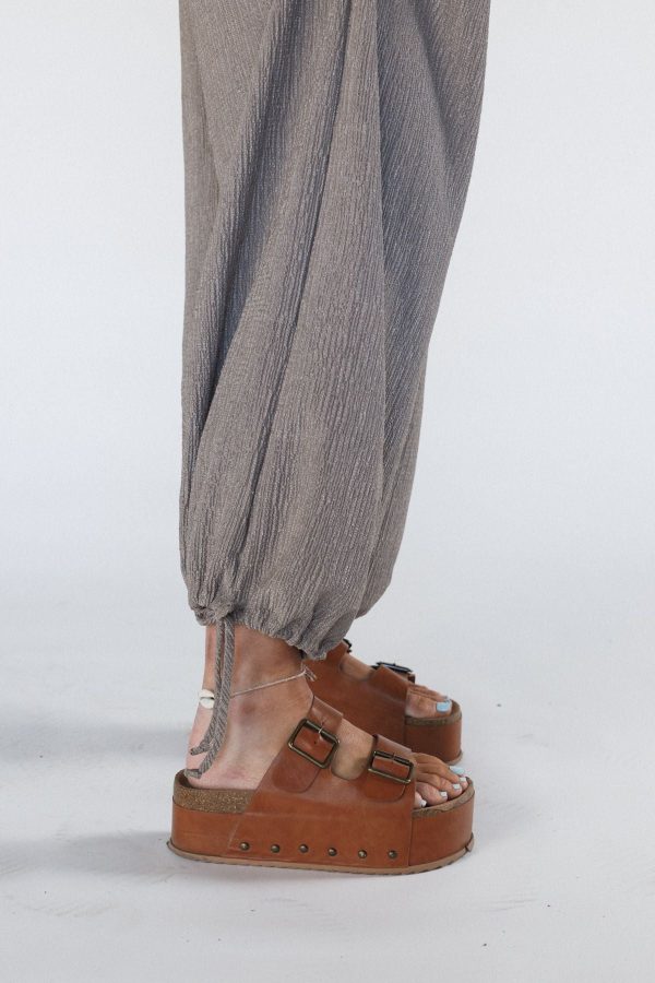 The Nest Wildflower Ruffle Jumpsuit - Stone Fashion - Image 4