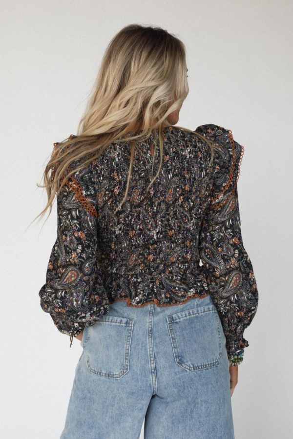 Liliya Floral Top - Black Online - Image 3