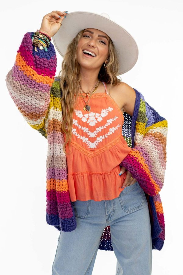 Wrapped up in Color Knit Cardigan - Rainbow Supply - Image 4