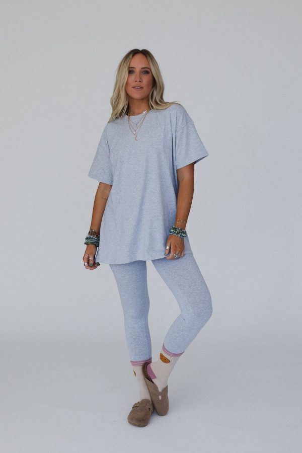 Maren Tee And Legging Set - Heather Gray Cheap - Image 2