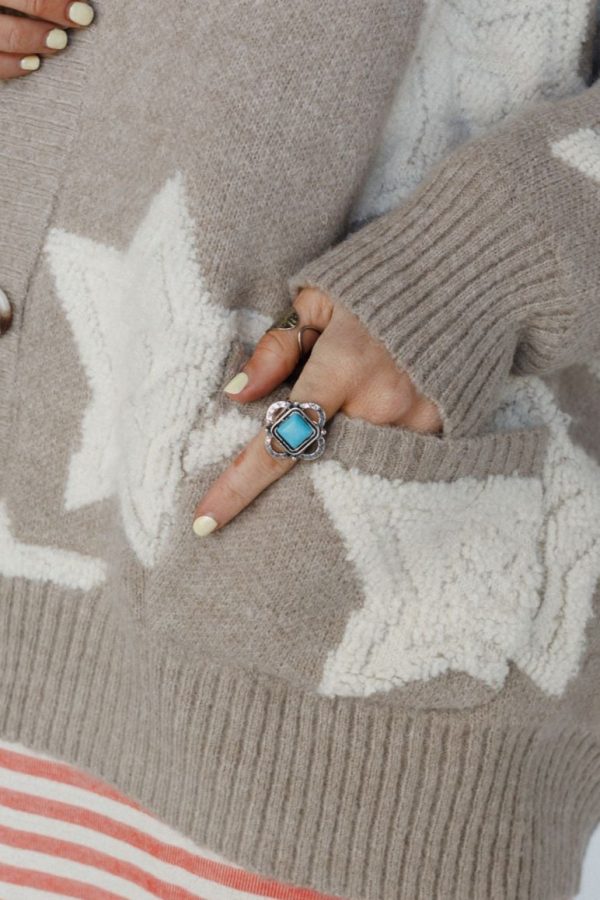 Whimsical Square Ring - Turquoise Online Sale - Image 2