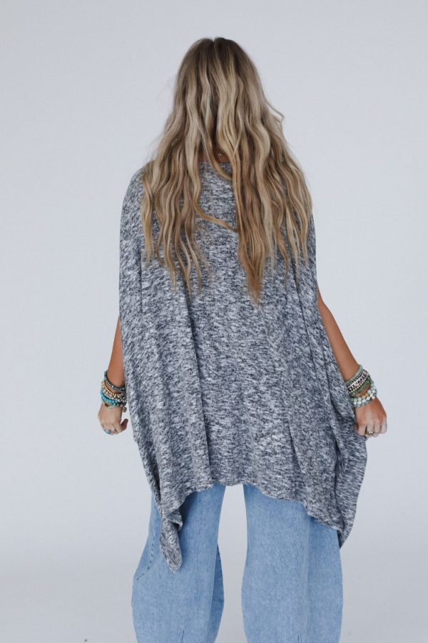 The Nest The Wren Two Tone Tunic - Charcoal Online - Image 2