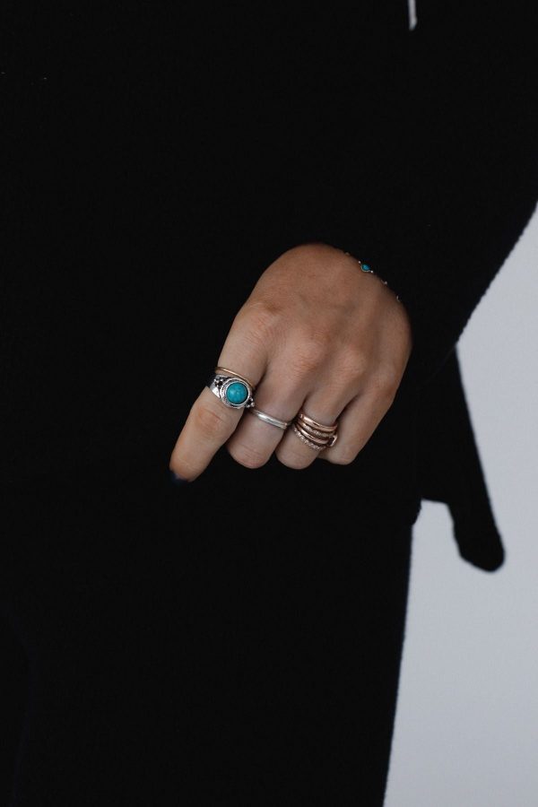 Kapalua Bay Adjustable Turquoise Ring - Silver Online Hot Sale - Image 3